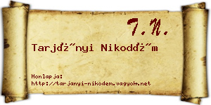 Tarjányi Nikodém névjegykártya